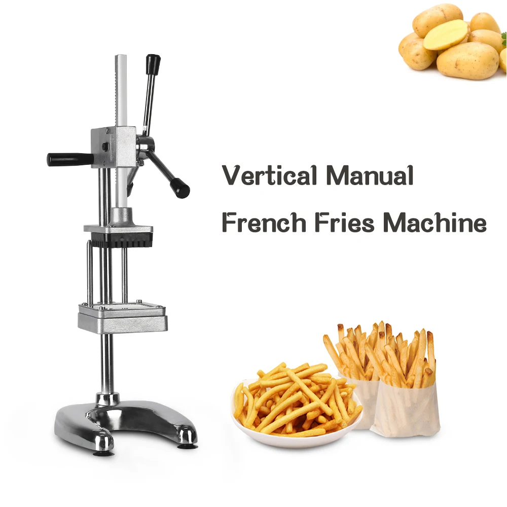 

Ручная машина для картофеля фри, машина для резки картофеля, овощерезка для чипсов, машина для резки жареного картофеля, нержавеющая сталь с 3 лезвиями