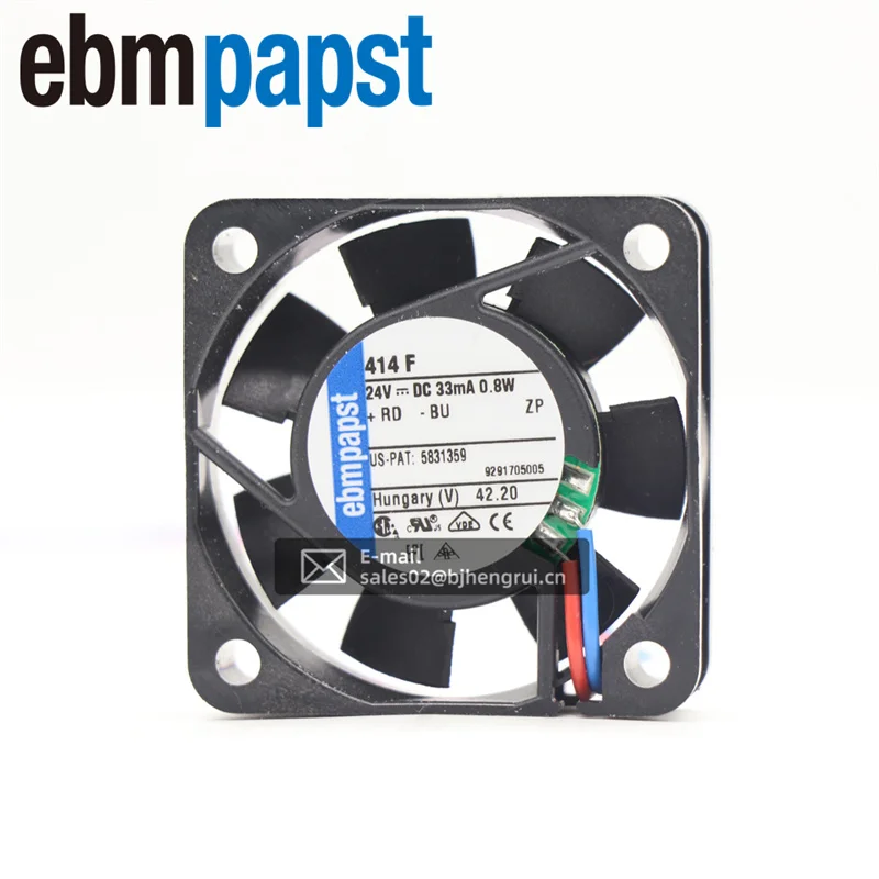 

ebmpapst 414F 24 В 0,8 Вт 4 см осевой охлаждающий вентилятор 40x40x10 мм инверторный небольшой вентилятор для рассеивания тепла