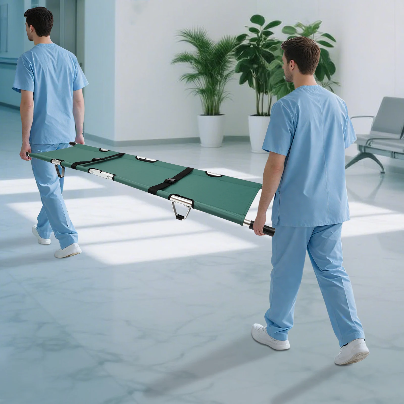 

Foldable Rescue Stretcher 350 lb Capacity, Lightweight & Portable for Emergency, Camping & First Aid