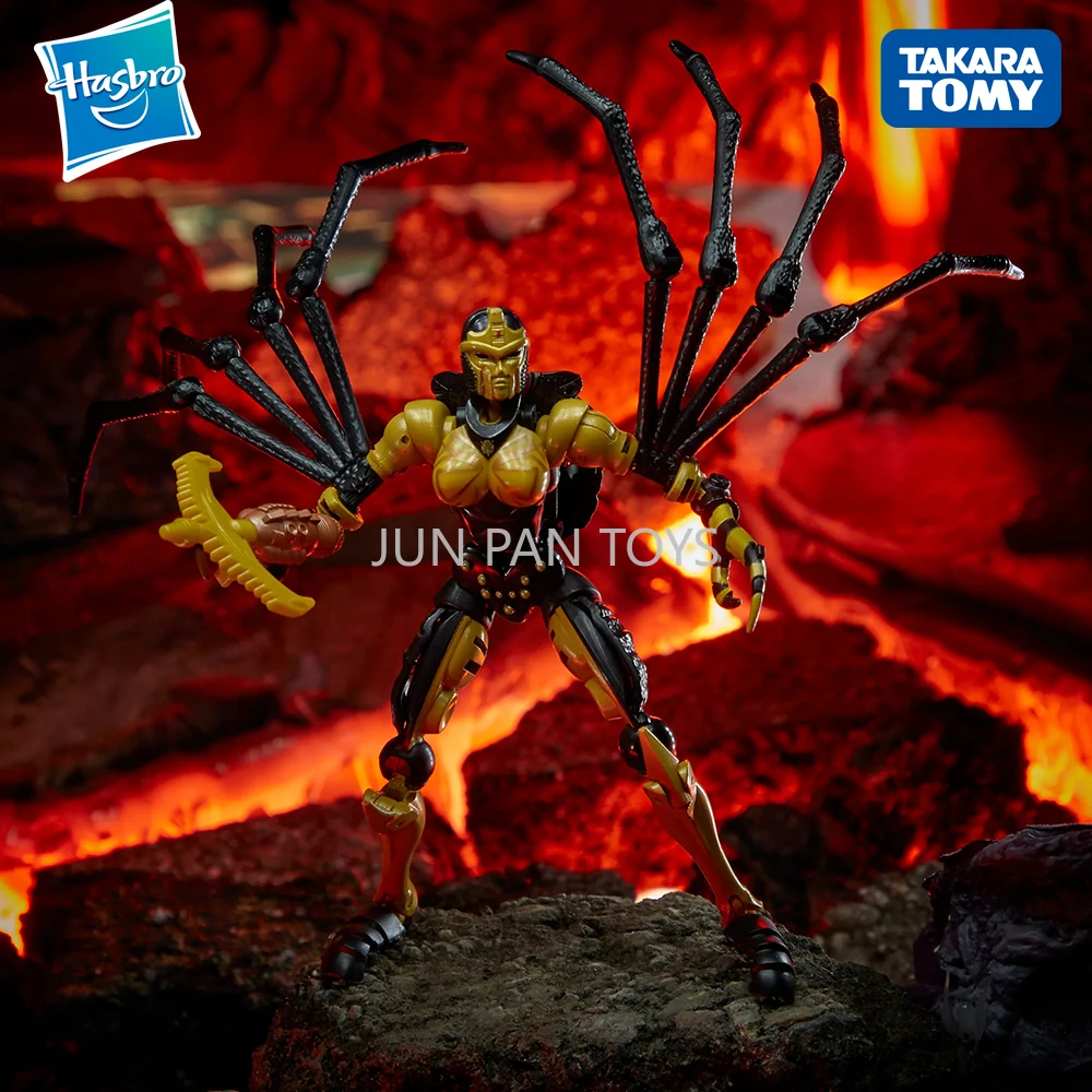 Takara Tomy Hasbro Transformers Generations Blackarachnia War for Cybertron Kingdom Deluxe Class Wfc-K5 figura de acción juguetes Dino