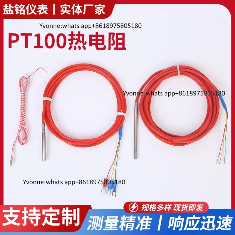 PT100 thermal resistance silicone wire thermal resistance waterproof and oil-proof thermal electrical appliance temperature