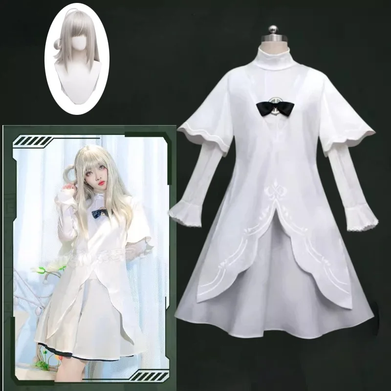 

Game Reverse:1999 Little Vertin Cosplay Costume Cute White Dress Uniform Full Set for Women Girl Halloween Cos Clothes Clothing