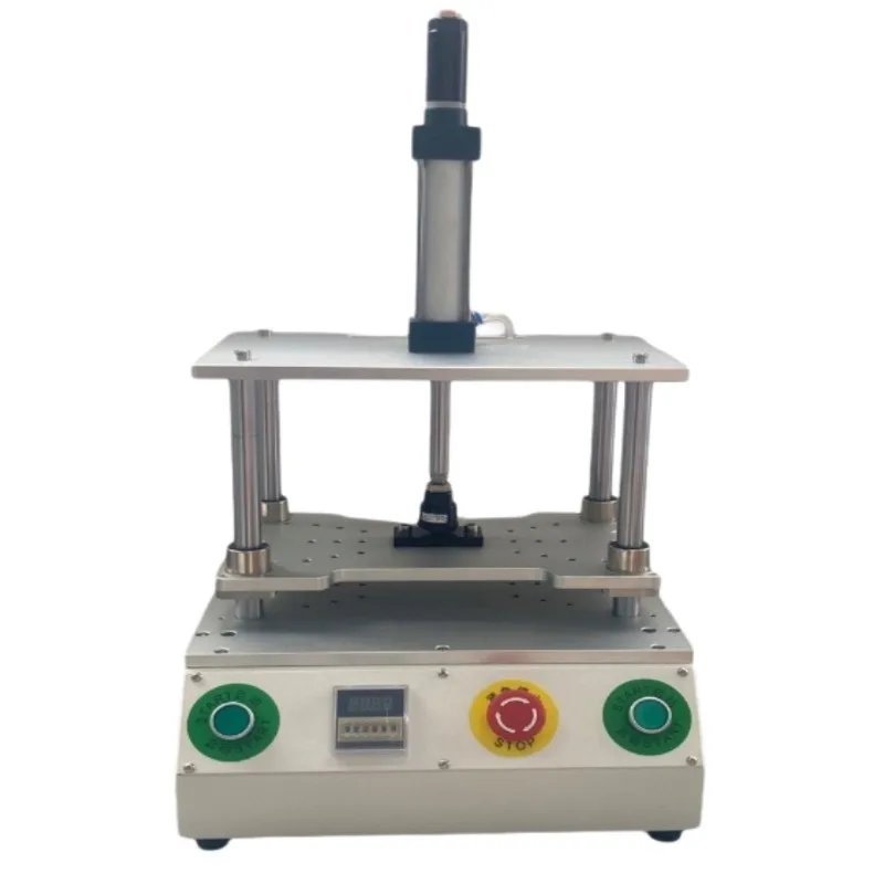 Desktop pneumatic edge press, three plate four column stamping, plastic parts riveting, punching, cold press machine