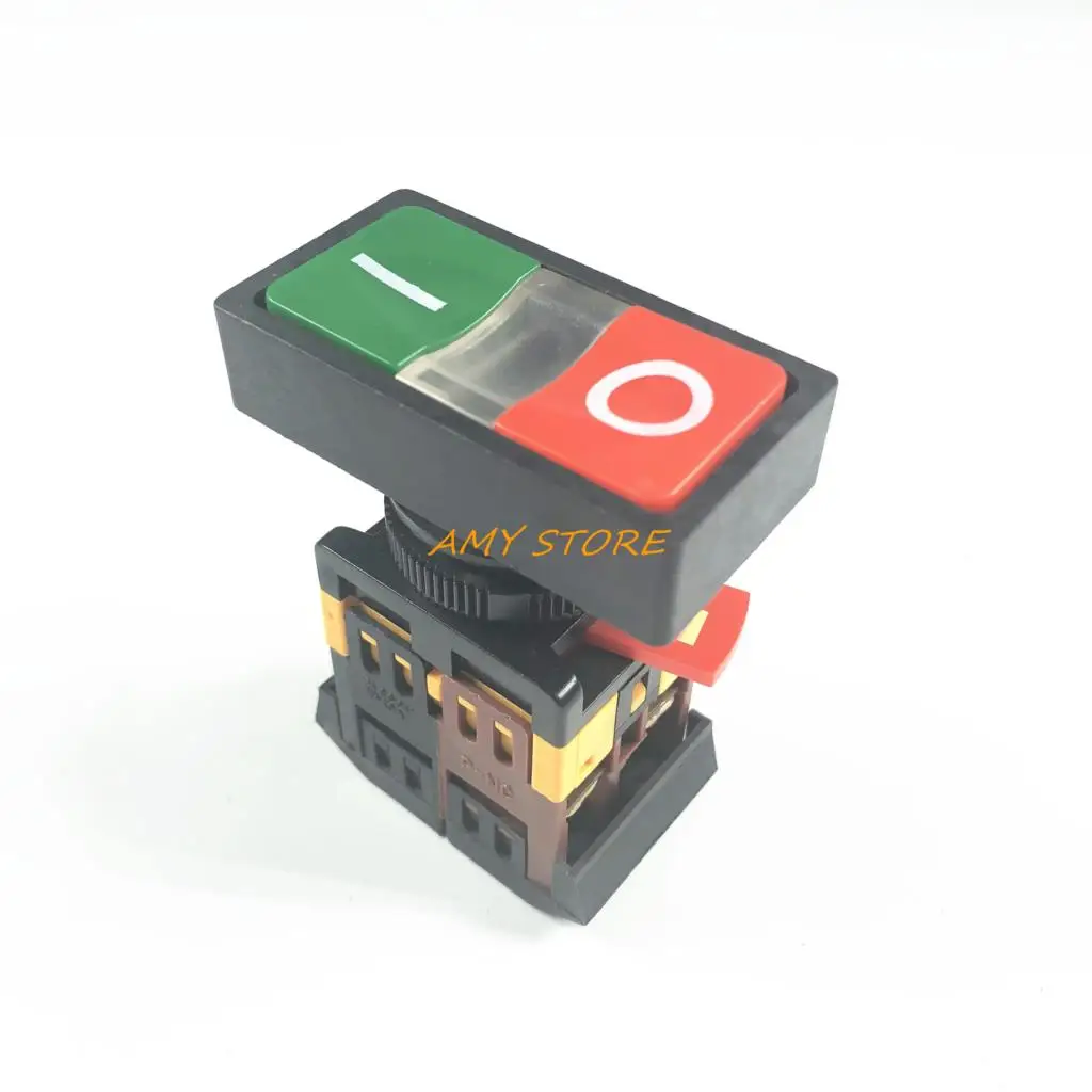 1Pc AS-22&25 Momentary 22mm Dia. AC 600V 10A Indicator Lamp 110V 220V-240VAC 380V I/O ON-OFF START STOP Push Button Switch