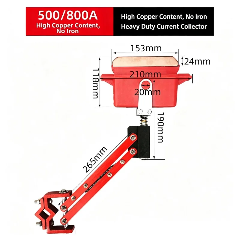 200a-250a-500a-800a-single‑pole-current-collector-overhead-crane-busbar-power-collector-for-crane