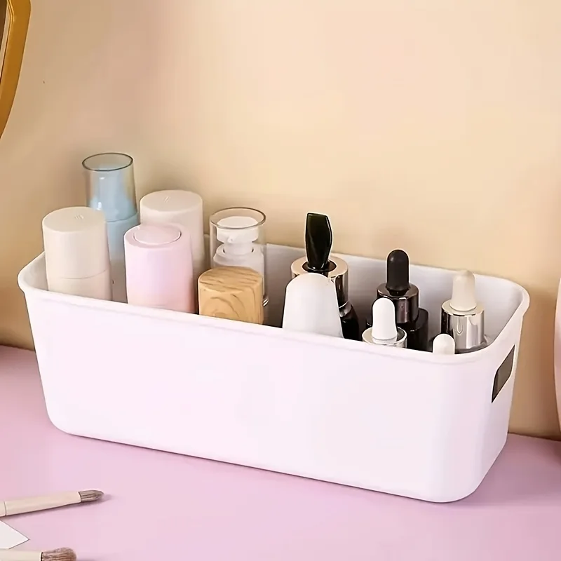 4 Stück weiße Kunststoff-Aufbewahrungsboxen – geeignet für Schublade, Regal, Kleiderschrank, Büro, Nachttisch – Aufbewahrung von Handyhüllen, Socken – platzsparend – Detail 8