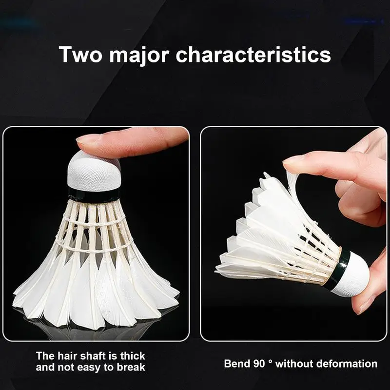 Changfeng bádminton 12 Uds plumas de pato bádminton para interiores y exteriores cabeza de espuma pelotas de entrenamiento volante de bádminton de