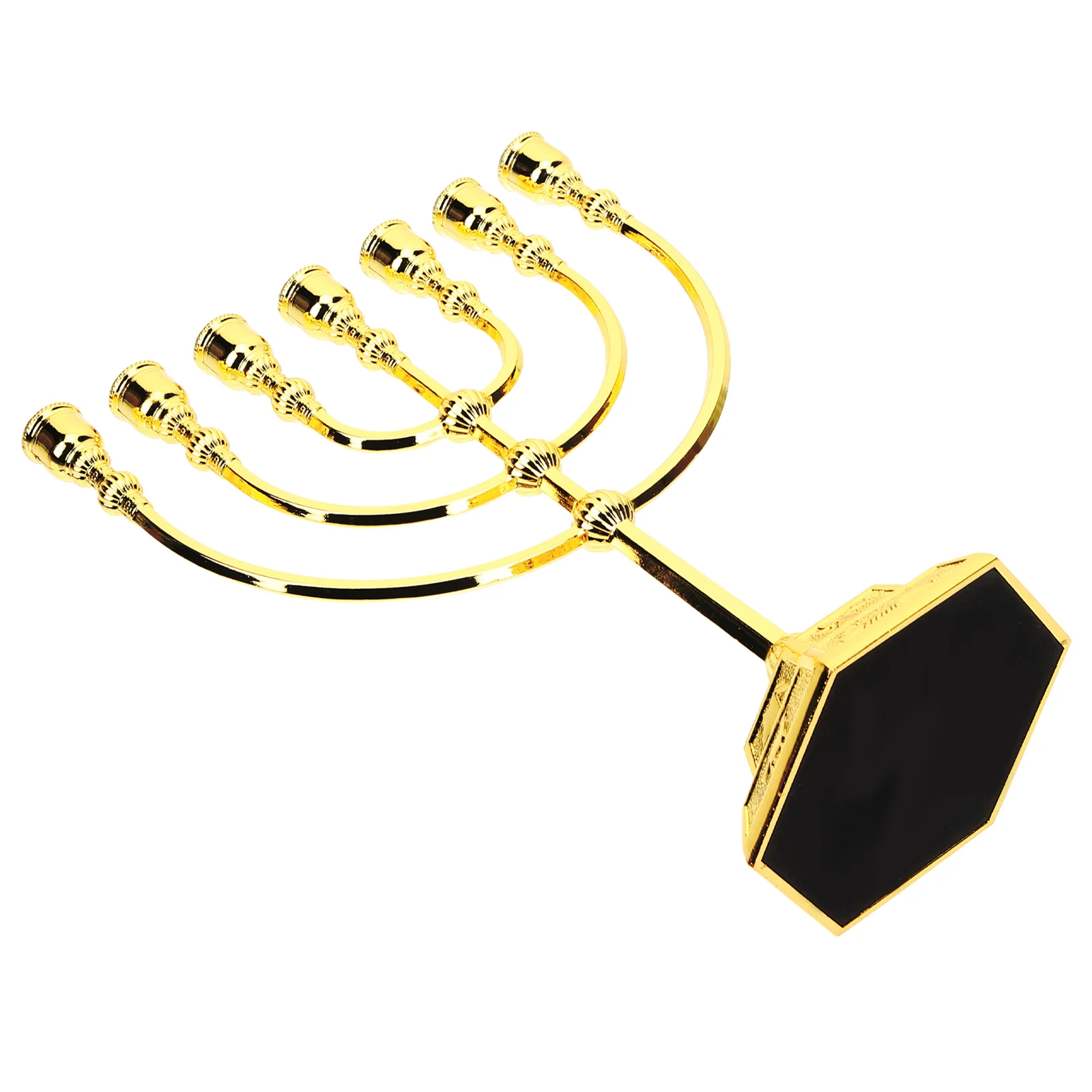 

Menorah Taper Christmas Decoration Jewish Holder Ornaments Desktop Adornment Hanukkah Candlestick Seven Holes Simple