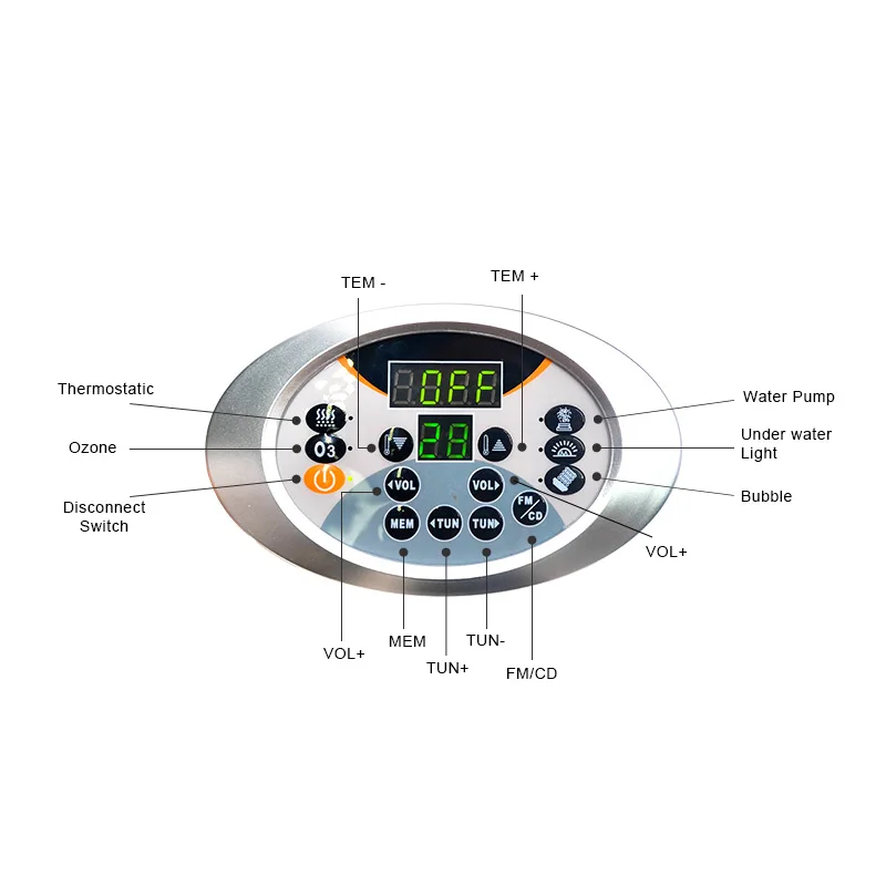 Placa controladora de bañera de masaje KL-819, sistema de Control de Spa para bañera, utilizado con CE