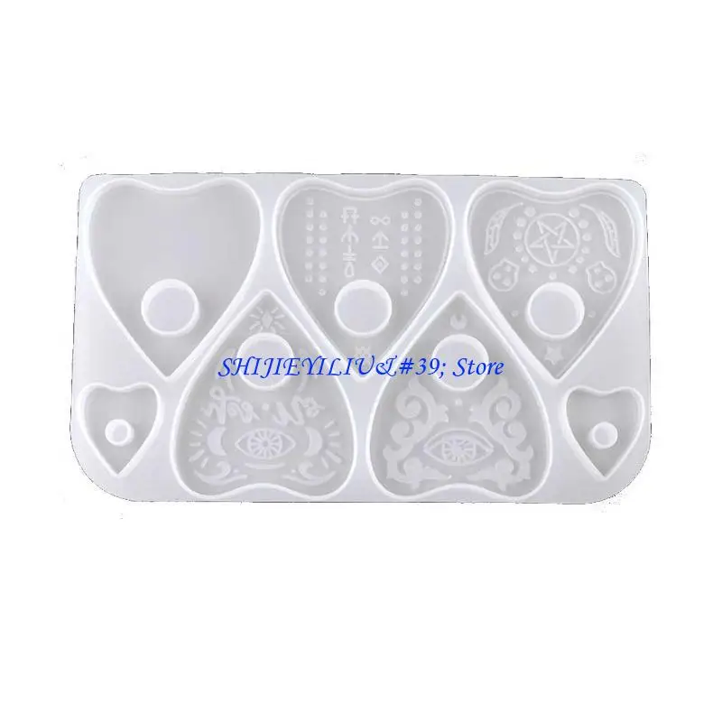 

E21F 2 Pcs DIY Board Keychain Silicone Epoxy Molds DIY Pendant Ornament Jewelry Crafting Mould for Anniversary Gift