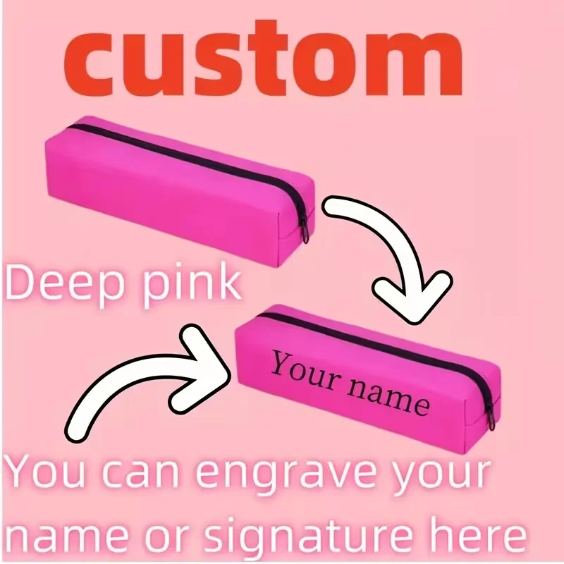 Customizable Pencil Case - Personalized with Name/Signature/Birthday, Ideal Back-To-School Gift for Students, Durable Laptop Organizer, Multiple Colors Available, DIY Design with Logo, Large Capacity, Stain-Resistant Stationery Bag, Trendy Niche Pencil Case for Elementary School Students