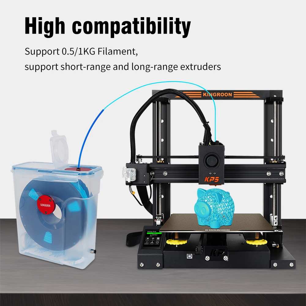 KINGROON 3D เครื่องพิมพ์ PLA Filament กล่องเก็บ ABS TPU เส้นใยแห้งกล่องทำให้ Filament แห้งผู้ถือความชื้นกล่อง