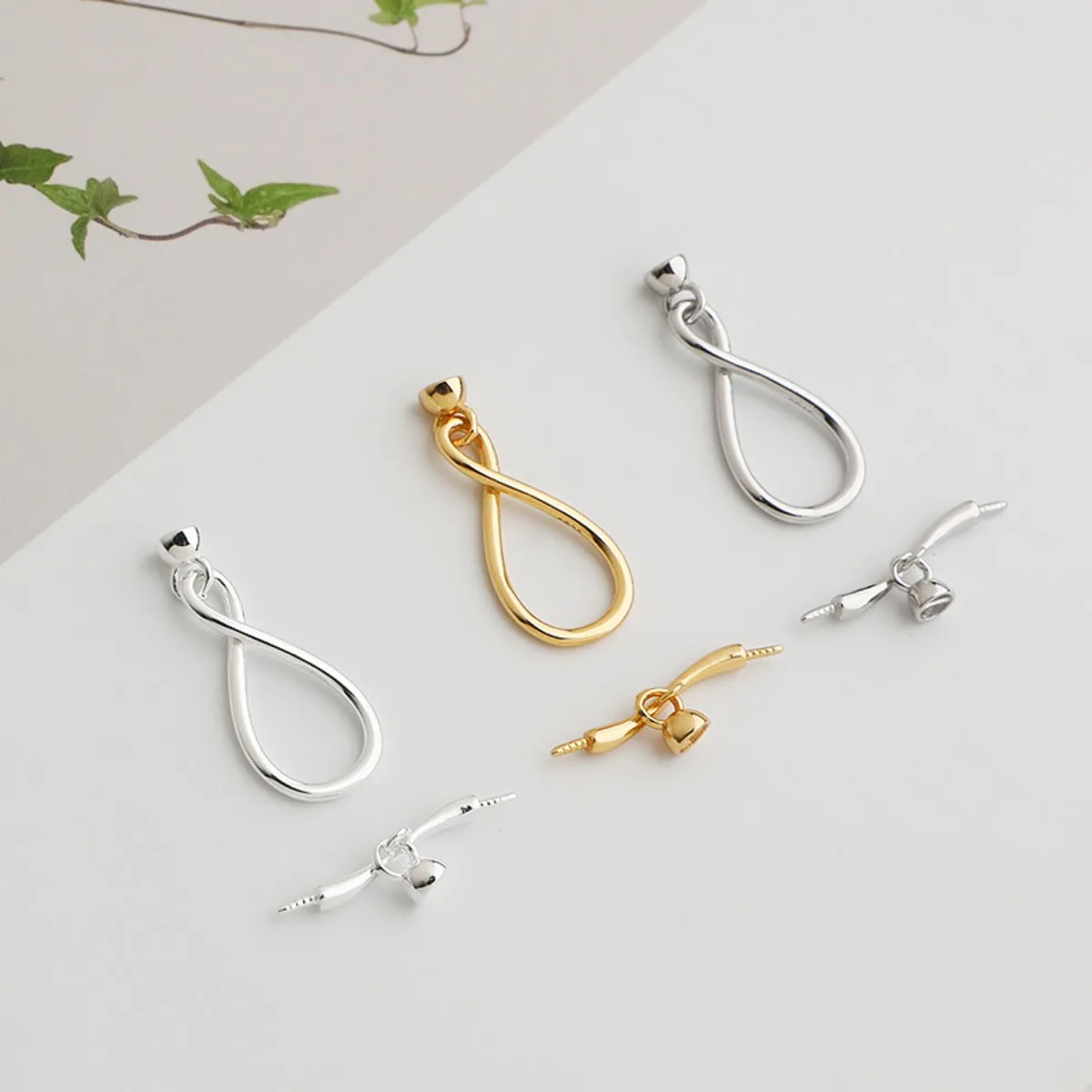 

1 комплект позолоченных застежек из серебра 925 пробы, застежки для браслета, застежки для ожерелья для изготовления ювелирных изделий