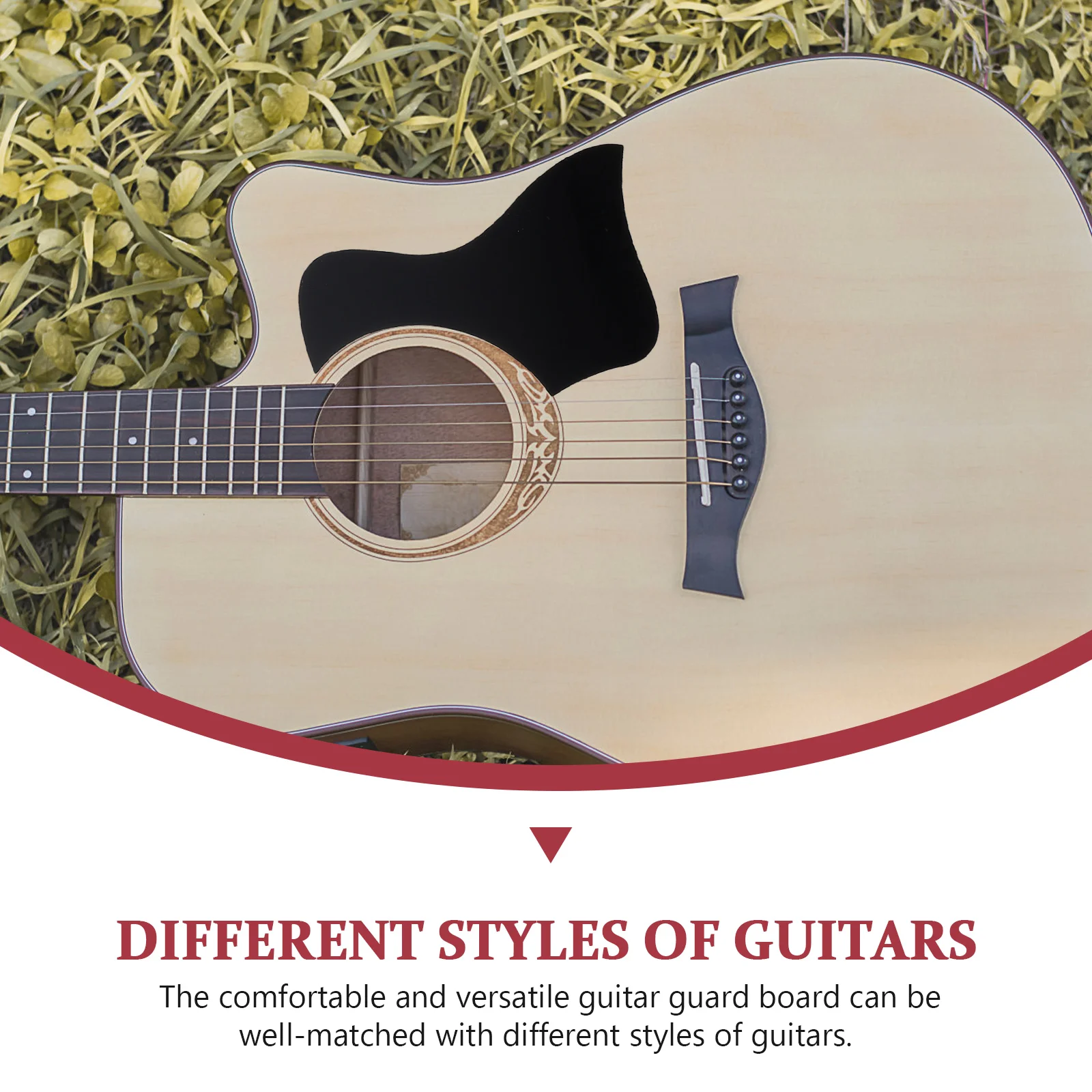 

5pcs Pickguards Transparent Acoustic Durable Scratch Resistant Stickers For Ukulele Folk Guitar Protective