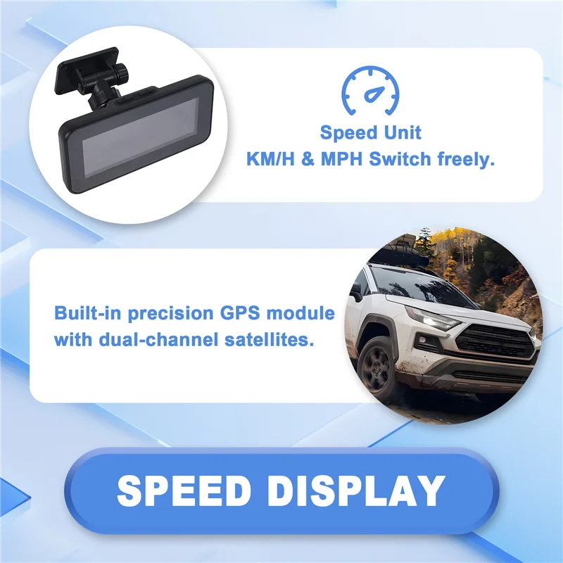 

WF-For All Cars M60 Car GPS HUD Speedometer Intelligent Inclinometer Off-Road Speed Display Tilt Pitch Angle Compass