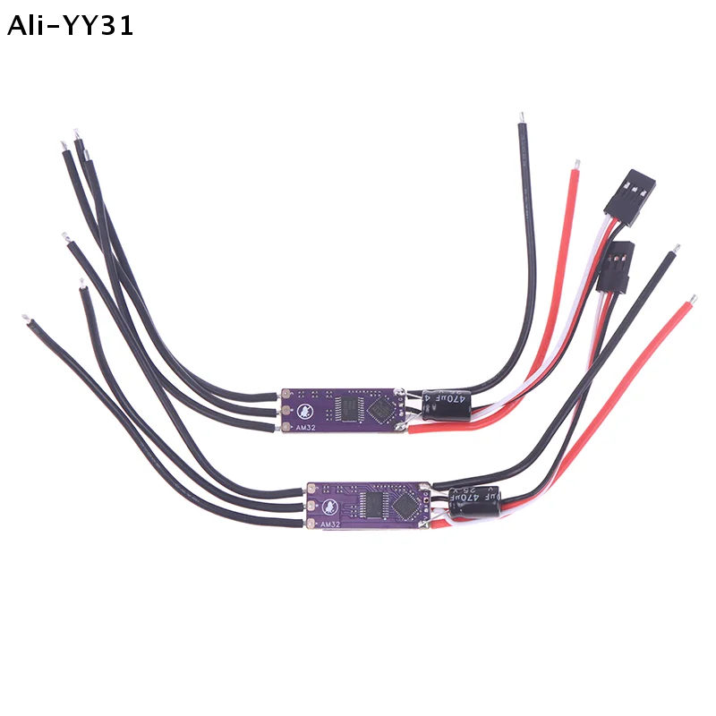 【Wy】1Pc AM32 32-bit ESC 2-4S 30/40A Speed Controller With 5V2A BEC Module 35V 470uF Capacitor RC Crawler Drone Brushless Motors