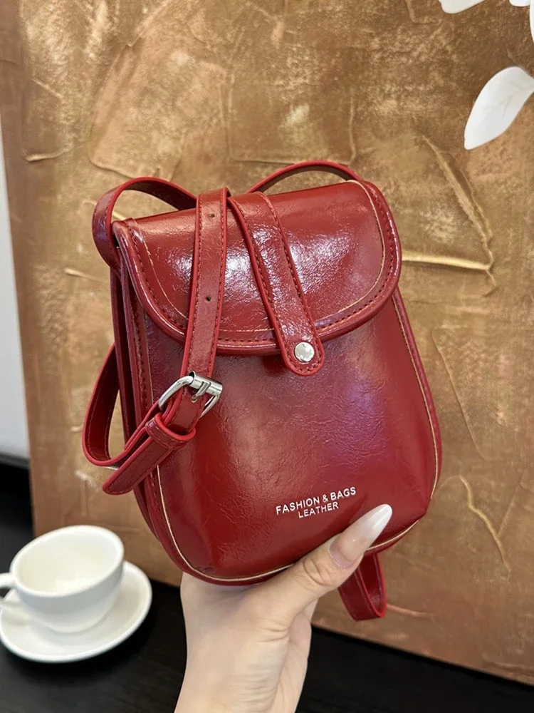 

Vintage Fashion Small Crossbody Bags Women's New Casual Trend Letter Design One Shoulder Bag Classic Chic PU Mobile Phone Bags