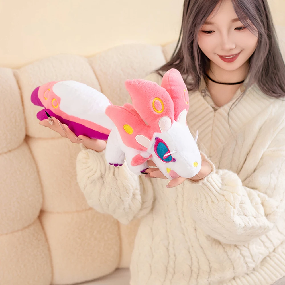 Mizutsune Caçador de Monstros 42cm ‌   Fox pelúcia bonecas travesseiro macio plushie animal brinquedo kawaii bonito brinquedo crianças presente de natal