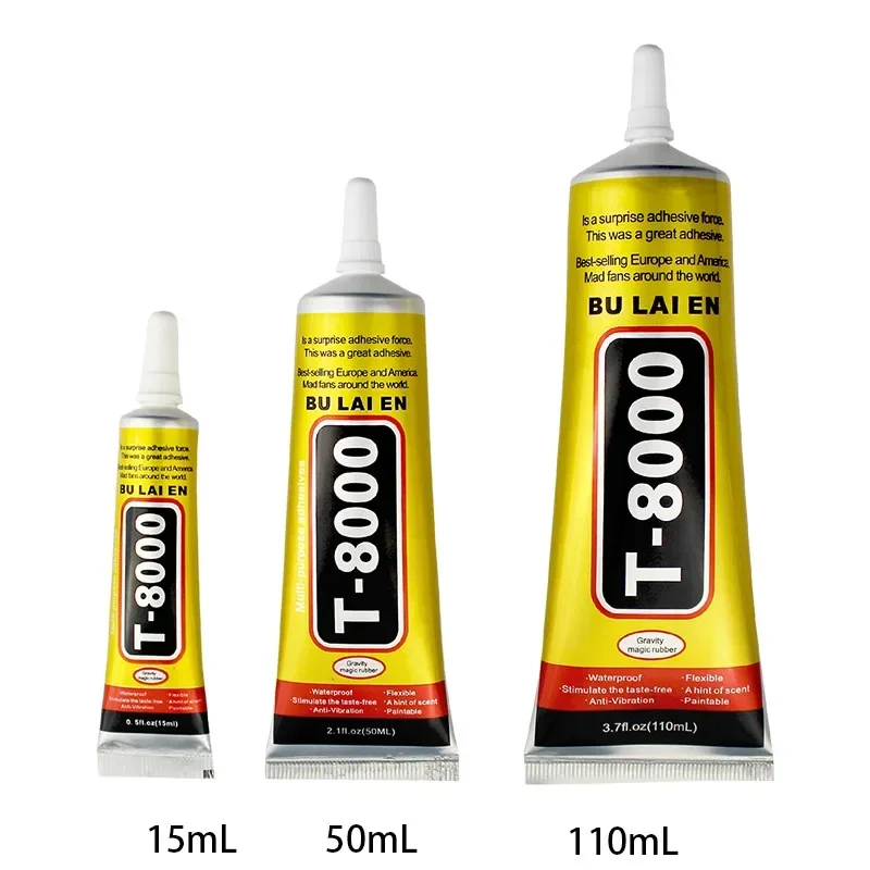 

15ML 50ML 110ML T8000 Clear Contact Phone Repair Adhesive Electronic Components Glue With Precision Applicator Tip