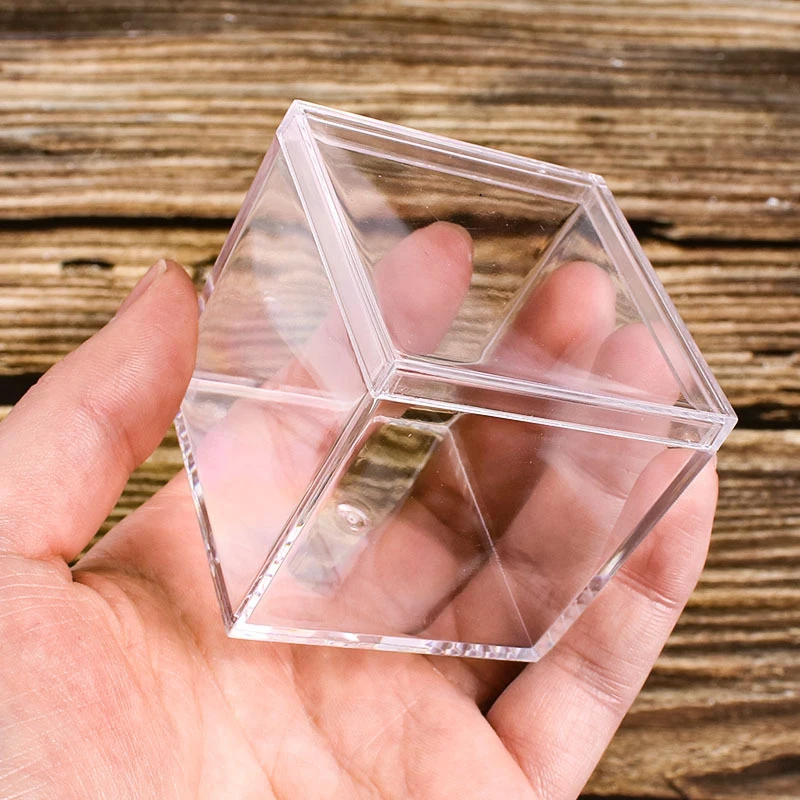 Transparent Acrylic Box With Lid, Square. For Placing Food And Candy