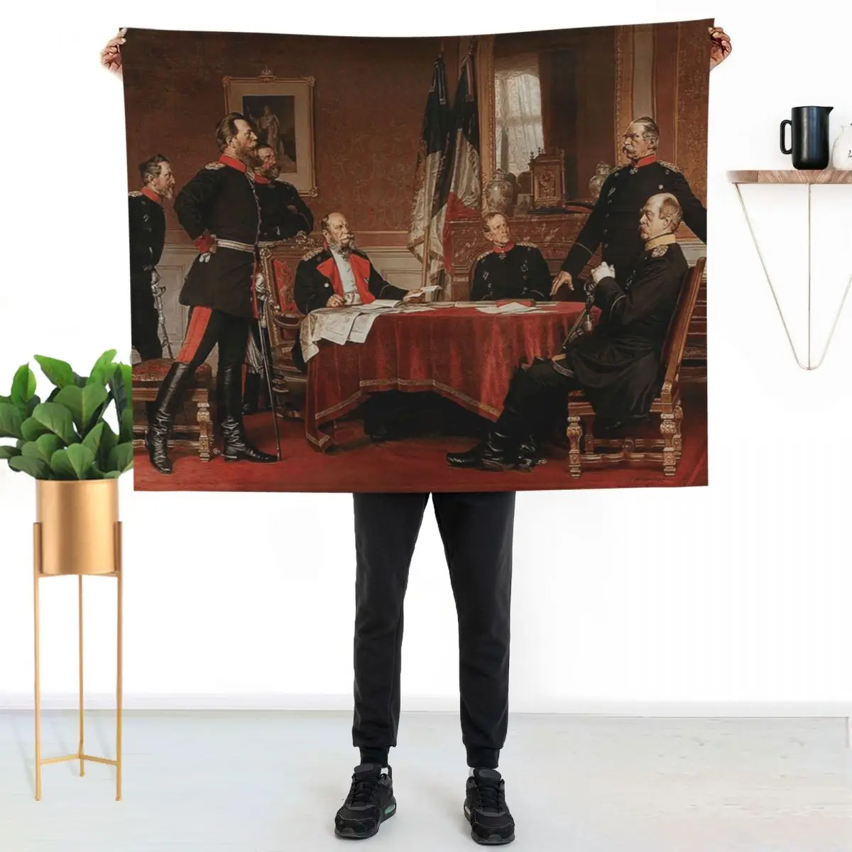 

Prussian High Command, 1870 Throw Blanket Stylish Decor Blanket Gift for Friends Roommate