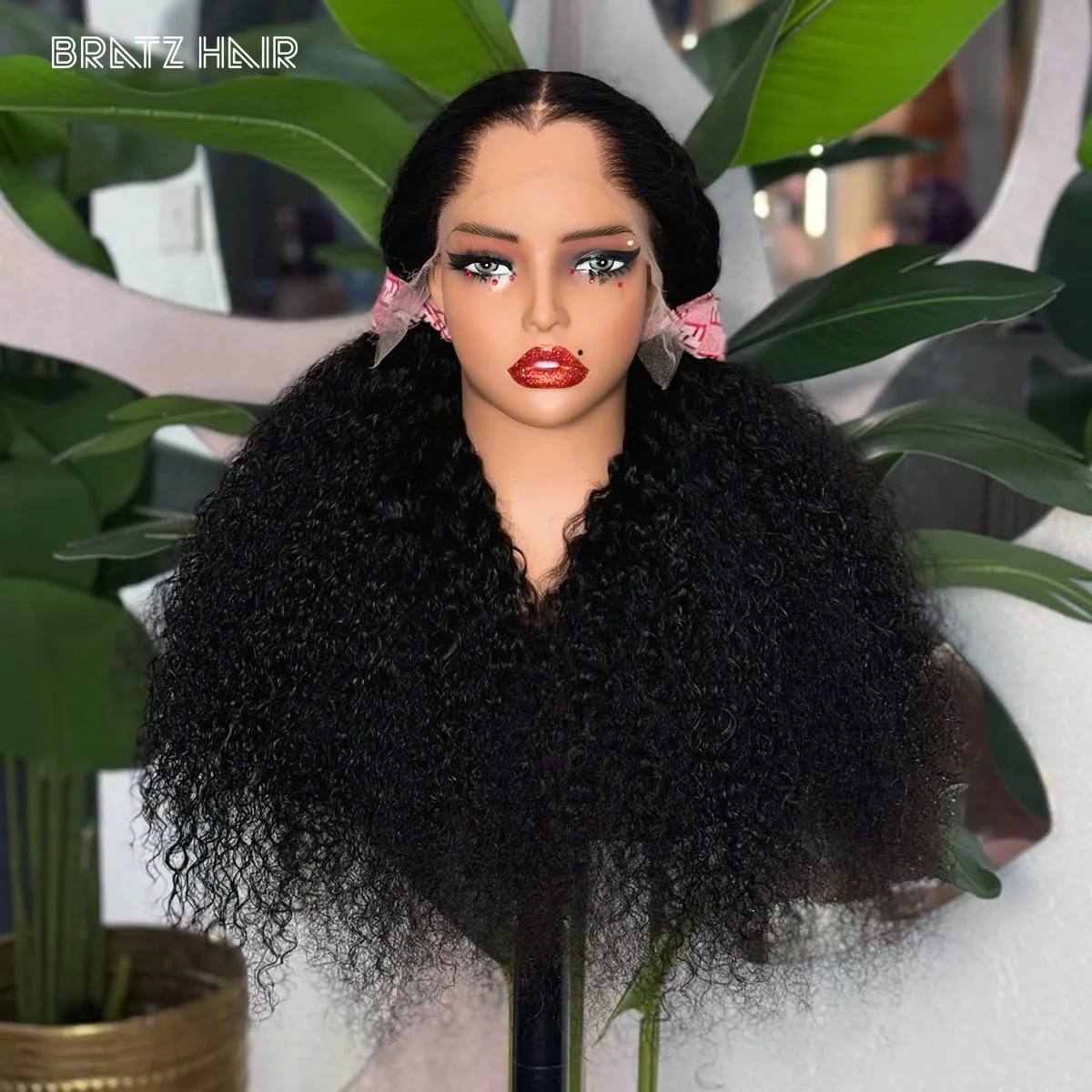 

Natural Black 13x6 HD Transparent Lace Front Wig Human Hair Jerry Curly 360 13x4 Full Frontal Wig for Woman Pre Plucked Glueless