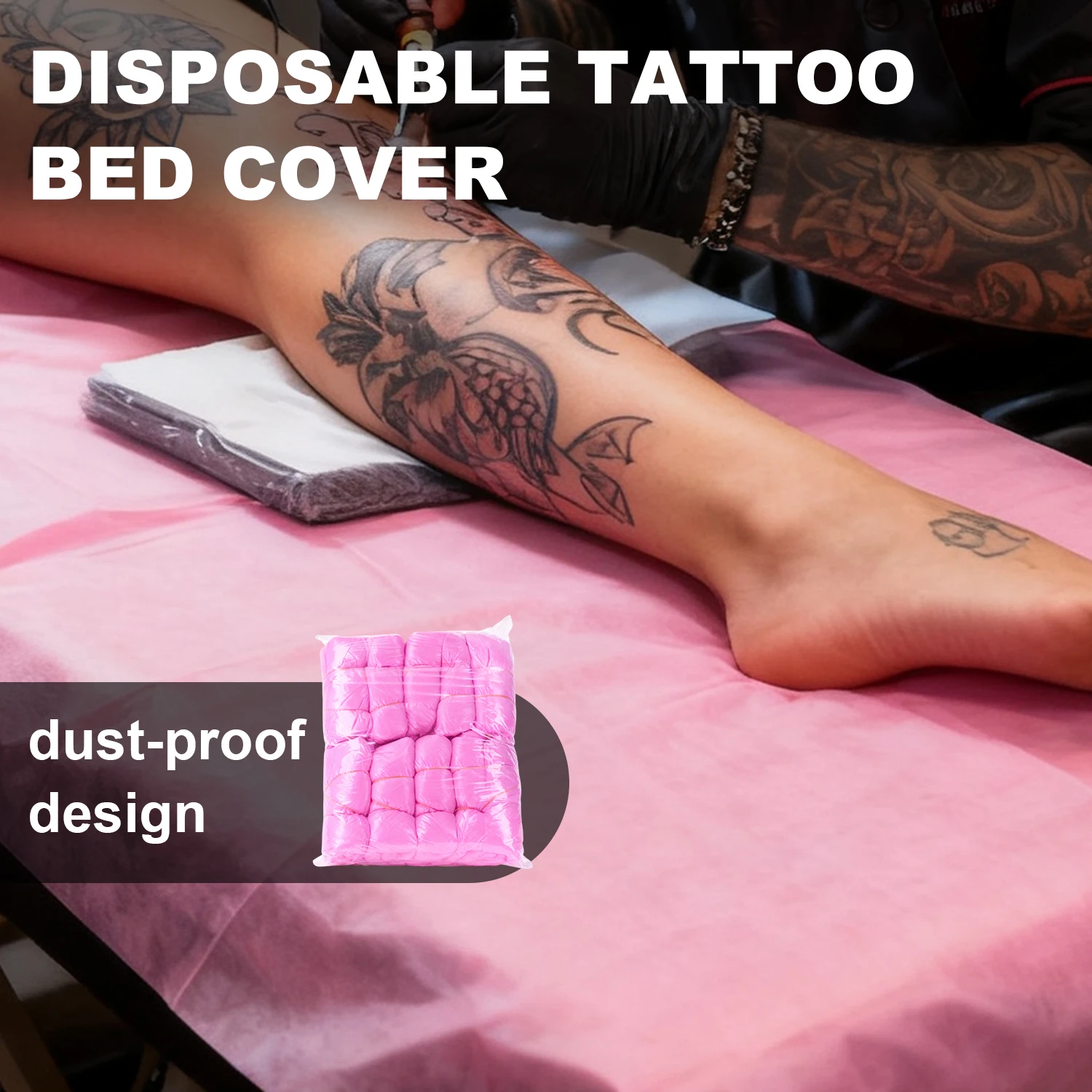 10 Pcs Two-color Tattoo Bed Chair Waterproof and Antifouling Film Disposable Bedspread Film Studio Accessories Tattoo Supplies