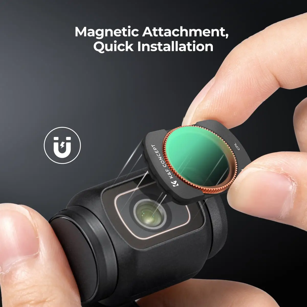 Filtr CPL K&F Concept do DJI OSMO Pocket 4 OSMO Pocket 3, filtr polaryzacyjny do kamery sportowej, filtr z powłoką wielowarstwową — zdjęcie produktu 3