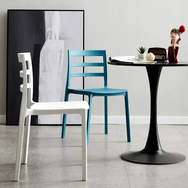 Durable Plastic Dining Chair  EcoFriendly Fashion Color, Shoe Changing Stool, Firm LoadBearing Capacity, Home Organizer