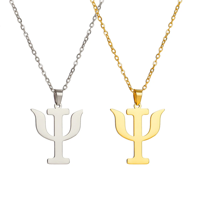 18K Gold Plated Psychology Symbol Pendant Necklace For Women