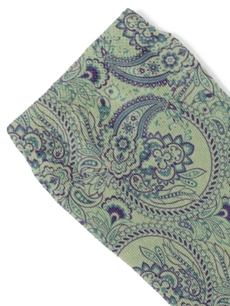 Paisley Print Meadows Tea Green Paisley Colors Socks