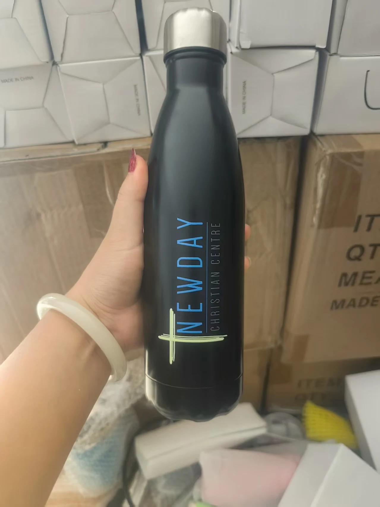 

Custom Text/Logo Printed Name Keep Cold WarmThermos Coke Ice Wine Beer Sports Customized Gift Tumbler Insulated Water Bottle