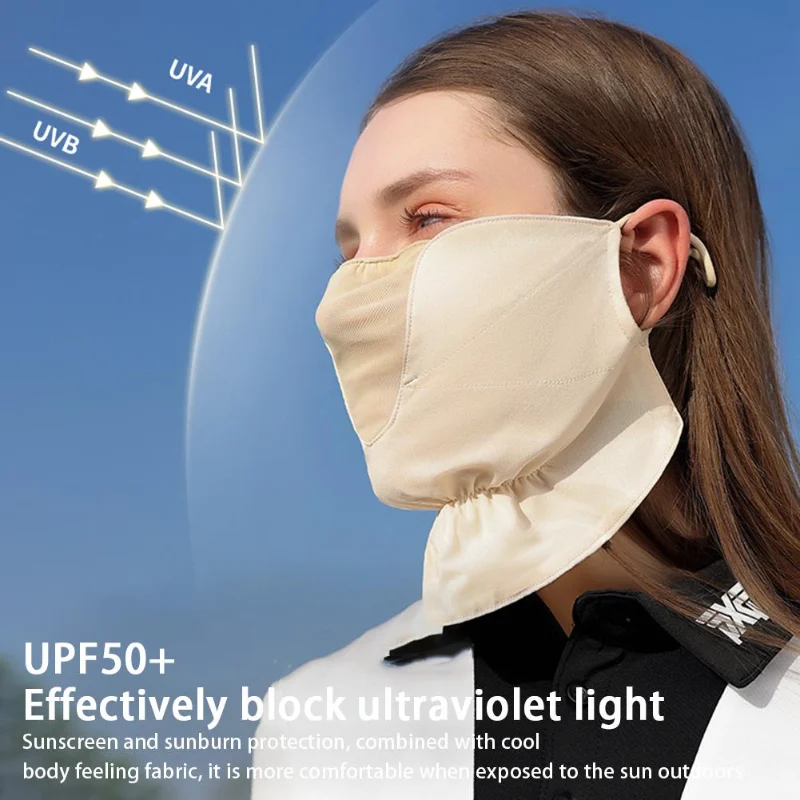 Summer Breathable Mask Outdoor Face Scarf Anti-uv Face Cover Head Scarf Driving Riding Hiking For Women Sports Sun Protection