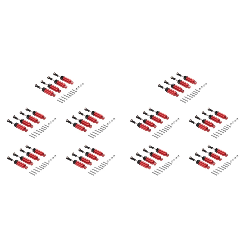 Promotion! 40Pcs Alloy Shock Absorber For WPL 1:16 Henglong C-14 C-24 Pickup Crawler Half Truck RC Car Spare Parts,Red