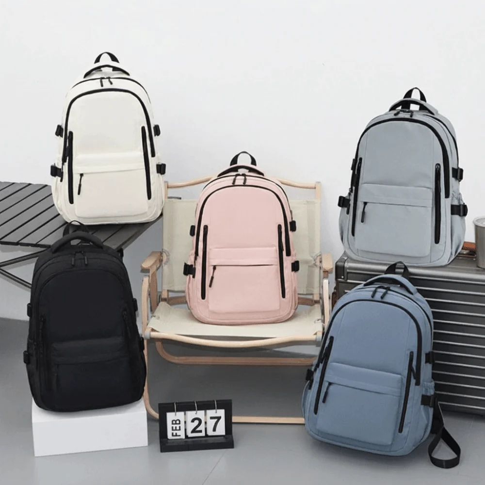 

Повседневный однотонный студенческий рюкзак в стиле Харадзюку из ткани Оксфорд, сумка через плечо в корейском стиле, вместительная школьная сумка для студентов, унисекс