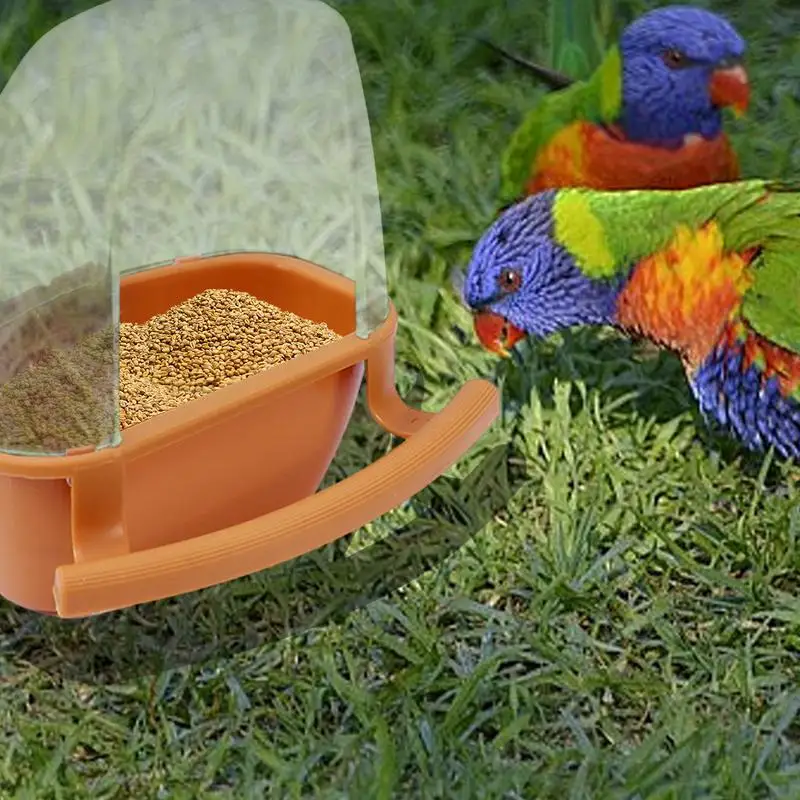 Bird Food Feed Storage Container Pet Food Water Dispenser Bird Feeders & Cage Accessories For Quail Parakeet Finch Peony