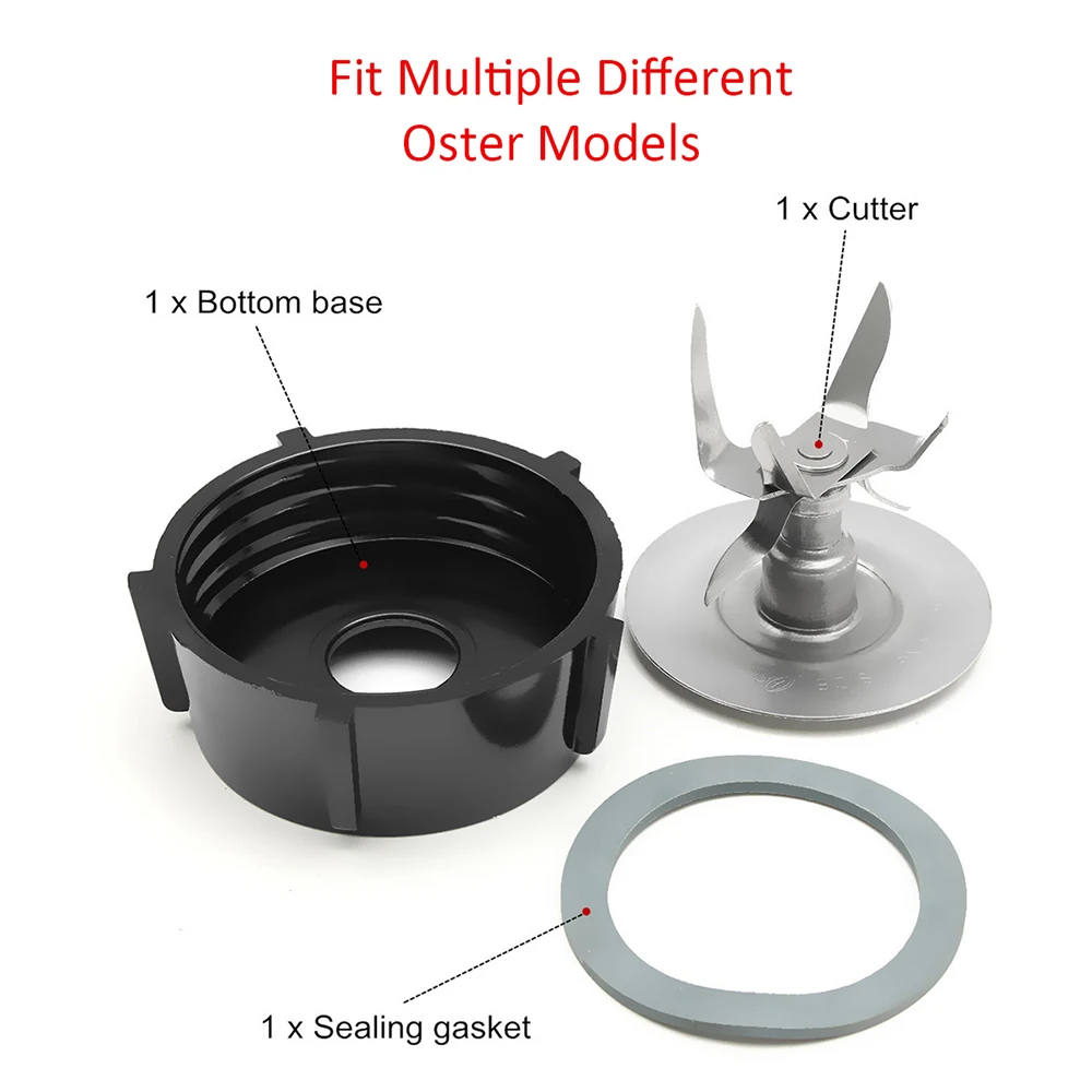 Blender Accessory Replacement Parts Replacement for Oster Osterizer Blender Cutter Blade Base Bottom Cap Gasket