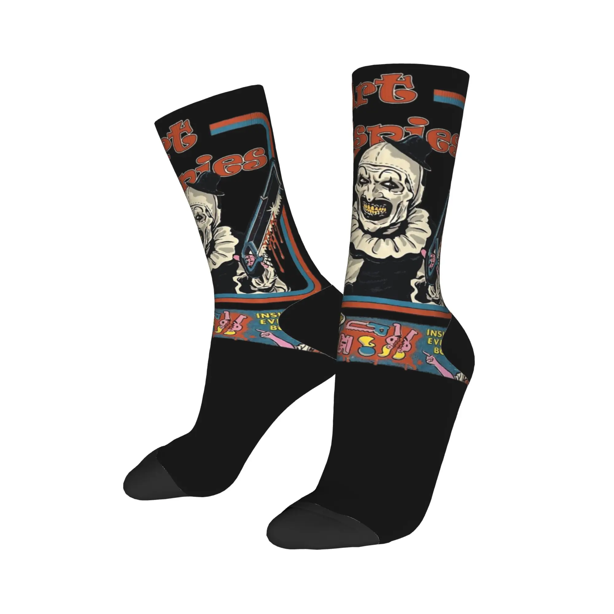 New Men's Socks Casual Art Crispies Terrifier Sock Polyester  Skateboard Women Socks Spring Summer Autumn Winter