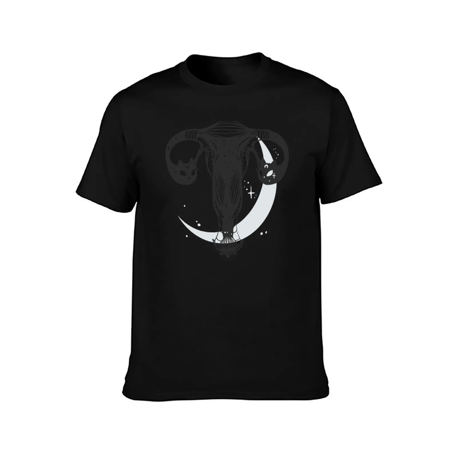 Uterus And Star Cats Artwork T-Shirt Large Size Short Sleeve T-Shirt