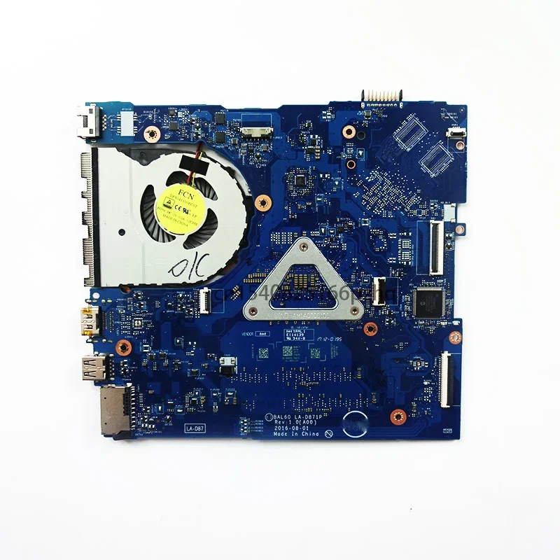 Used CN-0P1MTV P1MTV CN-0J922J J922J For Dell Inspiron 5566 5468 5568 Laptop Motherboard BAL60 LA-D871P With I5-7200U I5 CPU