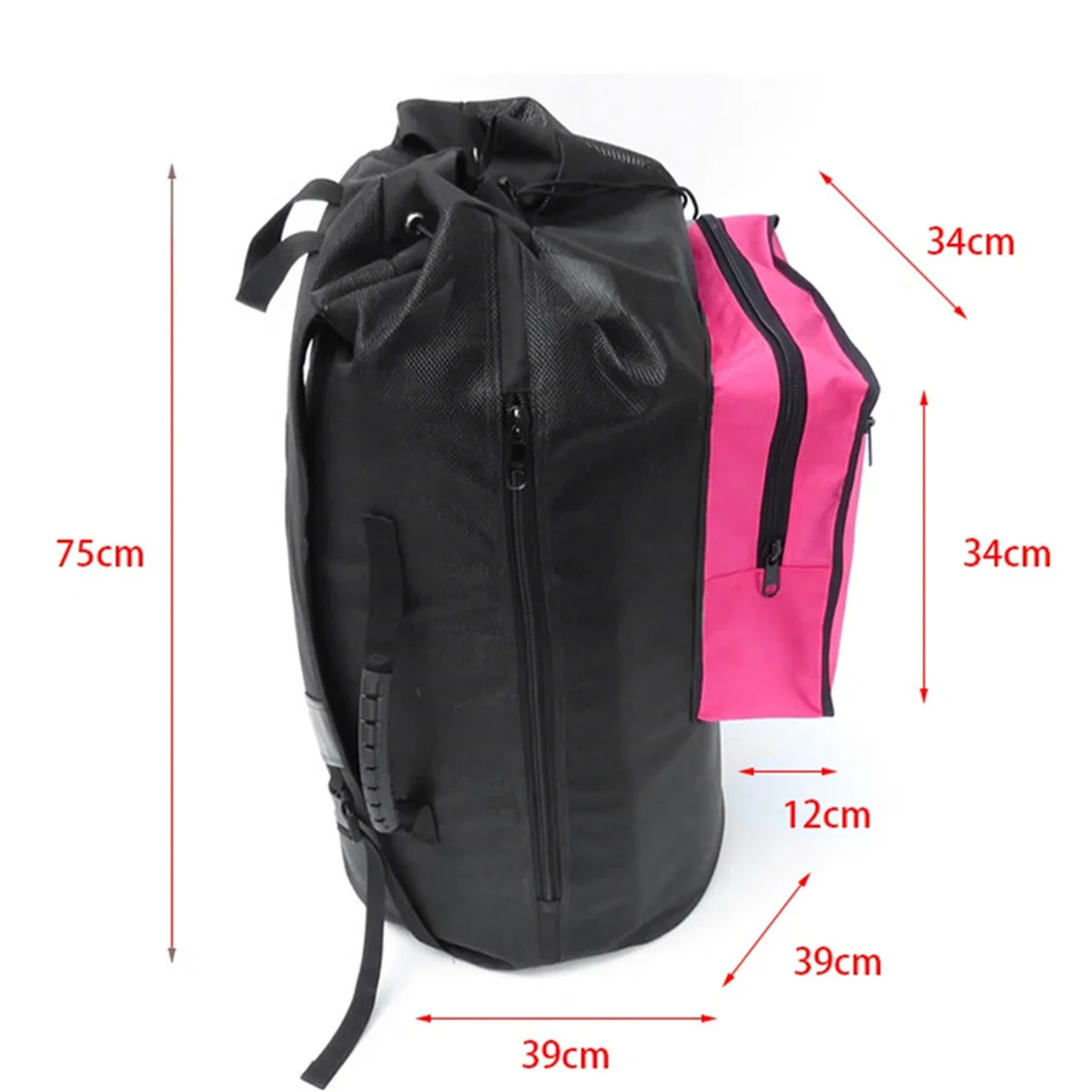 Filet de plongée sac sec comprend un sac sec veste de plongée arrière suspendue au côté sac en maille de séparation humide et sec sacs secs en PVC
