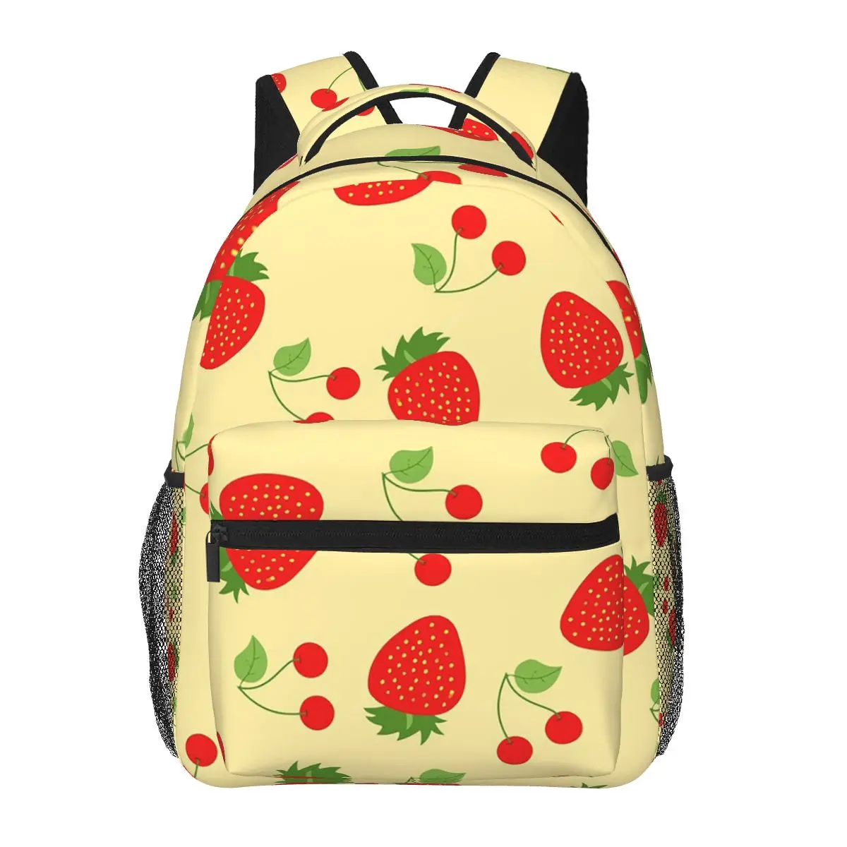 

Cherry And Strawberry Pattern, Fruits Backpacks Boys Girls Bookbag Children School Bags Cartoon Kids Rucksack Shoulder Bag