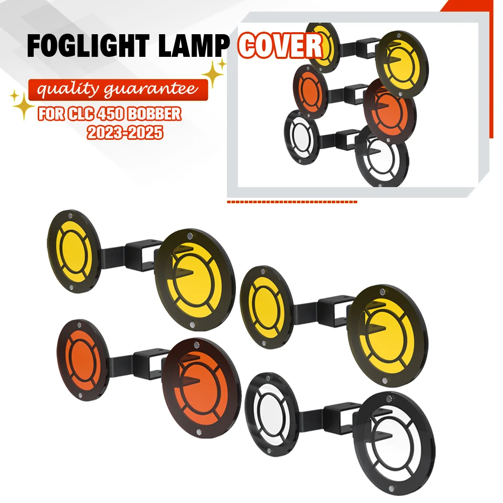 

FOR CFMOTO 450 CL-C 2023-2024-2025 Fog Light Protector Guards Metal Foglight Lamp Cover Accessories Motorcycle CLC 450 Bobber