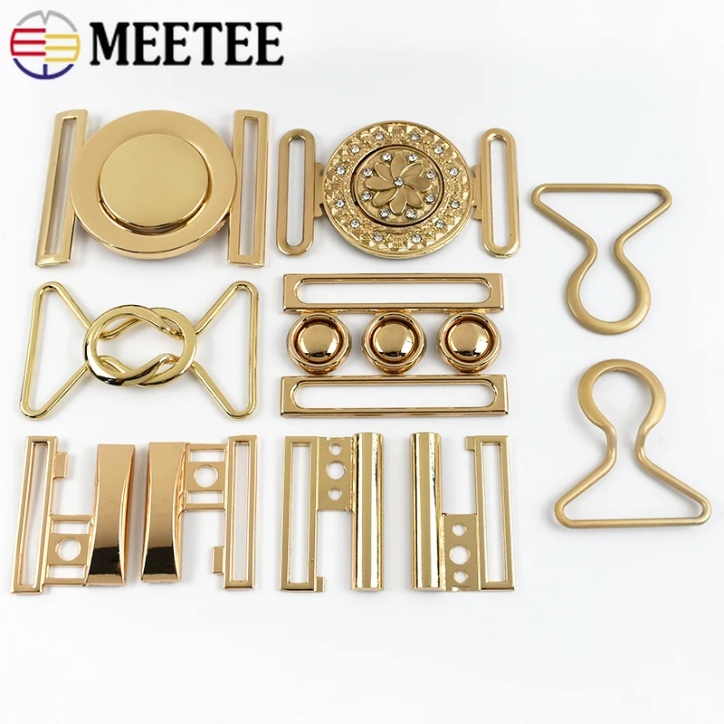 2/5Pcs Metal Belt Buckle Women Coat Decorative Clasp OverCoat Down Jacket Button Garment Hook Buckles Replacement Accessories view 2