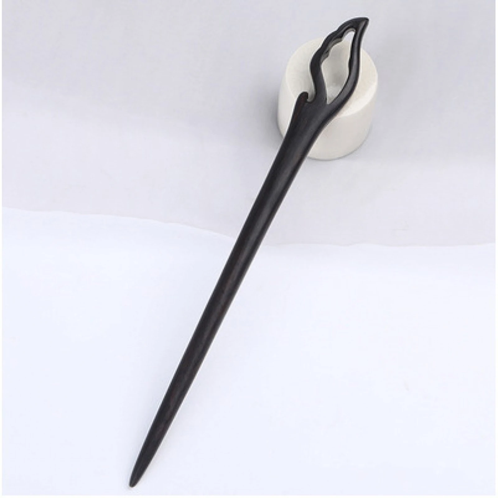 Handmade Ebony Wooden Hair Sticks Vintage Carved Design Hairpin Simple Updo Styling For Women Chinese Hanfu Hair Accessories