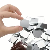 50/100pcs Mini Square 3cm Glass Mirror Tiles Small True Glass Mosaic for DIY Crafts Art Supplies, Home Wall Door Decor 6