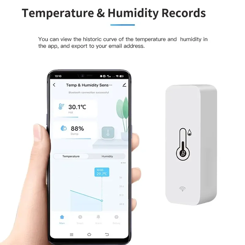 New Upgrade Bluetooth-Compatible Tuya Smart Temperature Humidity Sensor Mini APP Remote Control Thermometer Hygrometer