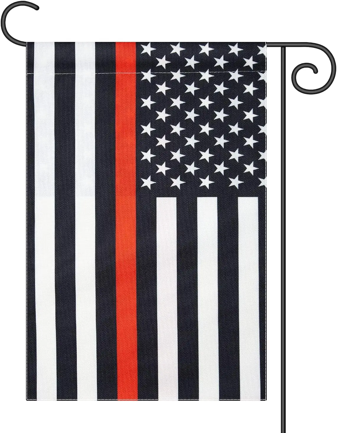 Garden Flag Thin Red Line Firemen Firefighter Flag,Indoor Outdoor Decoration Flags,For Yard Outside 12 x 18 Inches,Double-Sided,