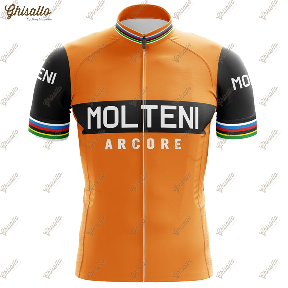 Men's Retro Team Cycling Jersey, Short Sleeved Team, Racing Bicycle Clothes, Outdoor Sports Top, MTB Bike Wear, Customized