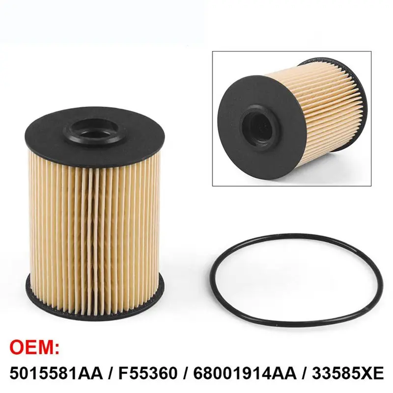Compatible Car Filter Water Separator Cartridge Turbo Filter for 2000-2010 Ram 2500 3500 5.9L 5015581AD